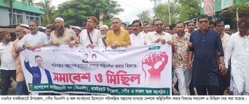 . মান্দায় বিএনপির সমাবেশ ও মিছিল